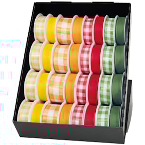 Zierbandpräsenter GOLDINA, 32-tlg., Karo/Uni, sortiert