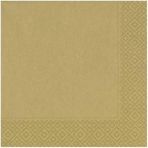 Zelltuchservietten Duni Tissue Uni Weihnachten, gold, 20 Stück