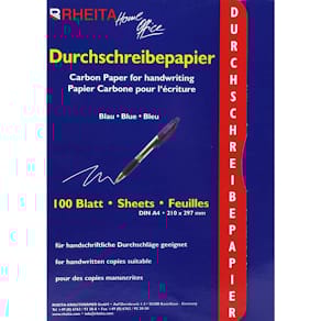 Durchschreibepapier RHEITA, A4, 100 Blatt, blau