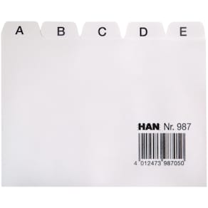 Leitregister HAN, A7 quer, A-Z, grau