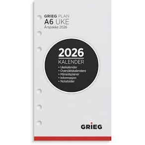 Årspakke GRIEG A6 2026 uke