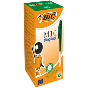 Bläckkulpenna BIC Clic M10 Medium Grön, 1.0mm, 50st
