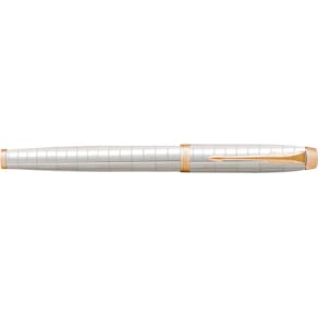 Rollerpen Parker IM Premium, fijn, in giftbox, Pearl (wit/goud)