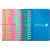 Notitieboek geruit kunststof, 180 pagina’s, 9x15 cm, assortiment kleuren