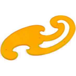 Kurvenlineal-Satz Aristo Burmester, 3-tlg., transparent gelb