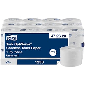Toalettpapper TORK Uni T7 1-lag 24/krt