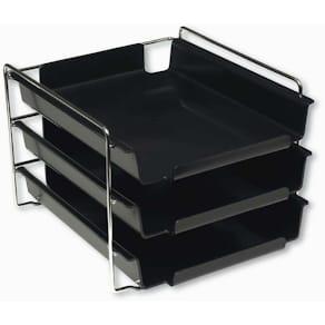 Brevbakkesæt Bantex Vision sort, 3 bakker, palle á 32 stk