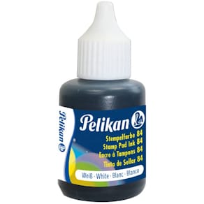 Stempelfarbe Pelikan, 30 ml, weiß, wasserfest, schnelltrocknend