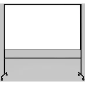Whiteboard Lintex ONE Mobil, svart, dubbelsidig, 200x120cm