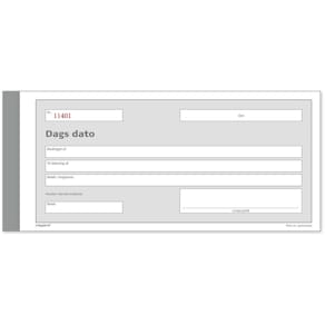 Standardblok, Mayland, Today's date hvid, 210x100mm, pakke a 10