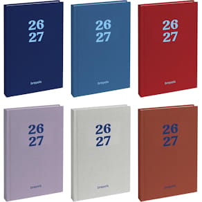 Studentenagenda Brepols Rainbow, geassorteerde kleuren, 2025-2026
