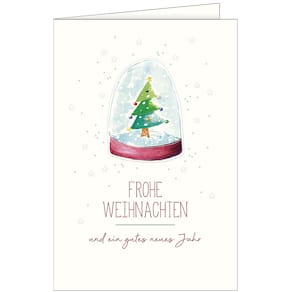 Weihnachtskarte Noname Doppeltext, geprägt, bunt, mit Umschlag