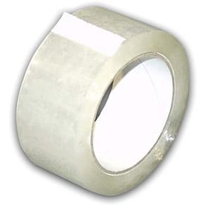 Pakketape 48 mm x 50 m transparent, solvent, kerne 76 mm, 1 rulle