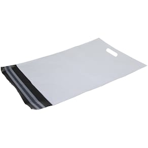 Forsendelsespose 340x490 mm 50 µm håndtag, tape-lukning, 100 stk