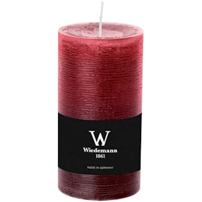 Stumpenkerze D-LUX MARBLE, 130x68 mm, bordeaux
