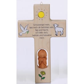 Kinder-Wandkreuz mit Spruch, Schutzengel