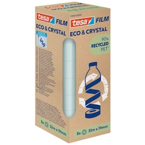Kontortape tesa ecoLogo transparent 19 mm x 33 m, 8 stk