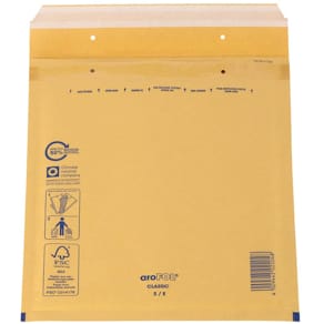 Luftpolstertasche AROFOL Gr.5/E, 240x275 mm, 100 Stück, braun