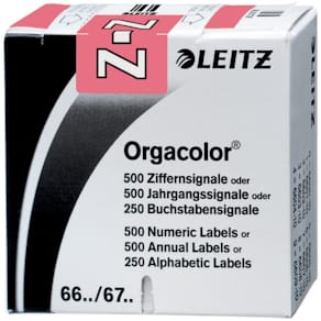 Buchstabensignal Leitz Orgacolor Z, rosa, 23 x 30 mm, 250 Stück