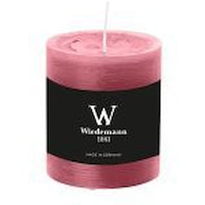 Stumpenkerze D-LUX MARBLE, durchgefärbt, altrosa, 80x68 mm