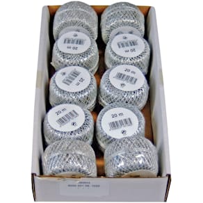 Cordonettkordel GOLDINA, 1 mm x 20 m, silber