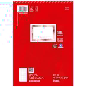 Spiralblock STAUFEN GREEN, A4, kariert, 48 Blatt