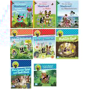 Beschäftigungsbuch-Set Carlsen Maulwurf, 8 Titel/13 St., sortiert