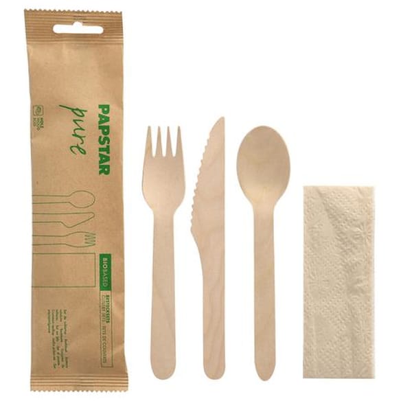 Bestikkpose PURE 3 deler m/serviett (50) 10frp