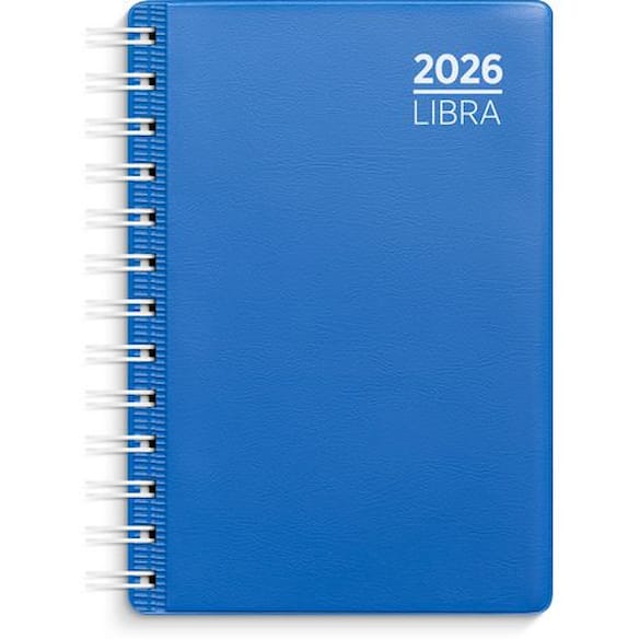 Dagbok GRIEG Libra spiral plast 2026 blå