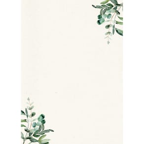 Designpapier RÖSSLER, Motiv Eucalyptus Zweig, A4, 50 Blatt