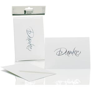 Danksagungskarte Rössler B6 HD, 5 Karten/5 Umschläge, weiß