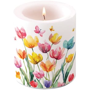 Kerze Ambiente Fantasy Blumen, 10 cm