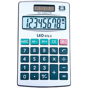 Taschenrechner LEO, matt silber