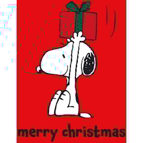 Zelltuchserviette Braun + Company Snoopy, Weihnachten