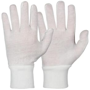 Hanske GRANBERG 0460 bomull ribb 8 hvit
