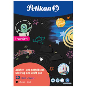 Zeichenblock Pelikan, A4, 120 g/m², 20 Blatt, schwarz