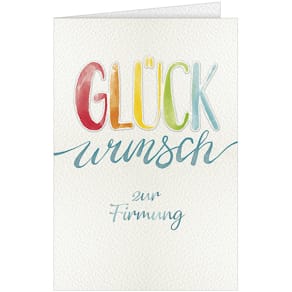 Glückwunschkarte Noname Firmung, bunt, mit Umschlag