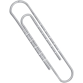 Büroklammer Q-CONNECT KF27004, 77 mm, 100 St., gewellt