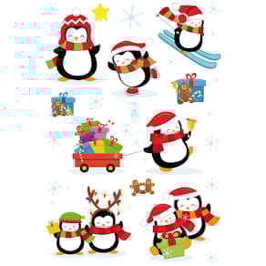 Herma stickers Magic vinter/jule pingviner (1)