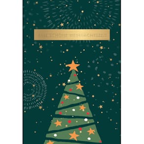 Weihnachtskarte Noname, geprägt, bunt, mit Umschlag