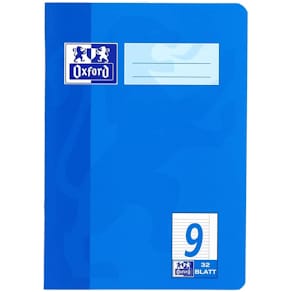 Schulheft Oxford Lineatur 9, A5, 32 Blatt, Optik Paper, bunt