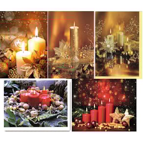 Weihnachtskarte Apollo Sortiment, 10 Stück, ohne Text, B6, bunt