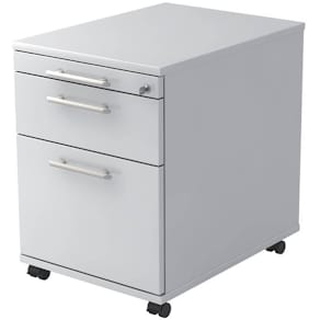 Rollcontainer HAMMERBACHER AC20 RE, mit Schloss, weiß