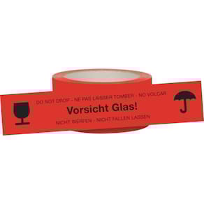Verpackungsband Z-PRODUCTS, 50 mm x 66 m, rot/schwarz