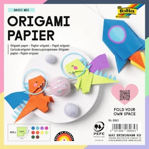 Faltblätter Folia, 15 x 15 cm, 70 g/m², 10 Farben, 500 Blatt
