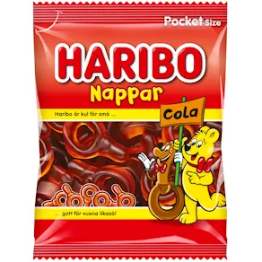 Godis HARIBO Nappar Cola 80g