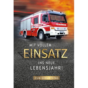 Geburtstagskarte Feuerwehr