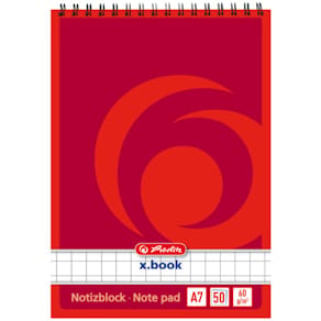Spiralblock Herlitz, A7, 50 Blatt, kariert
