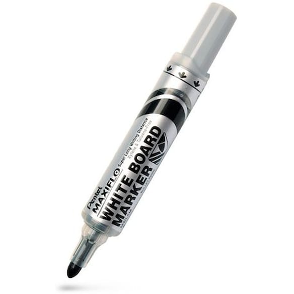 Whiteboardpenn PENTEL MaxifloM rund sort 12st