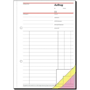 Auftragsbuch Sigel A5/3x40BL SD
